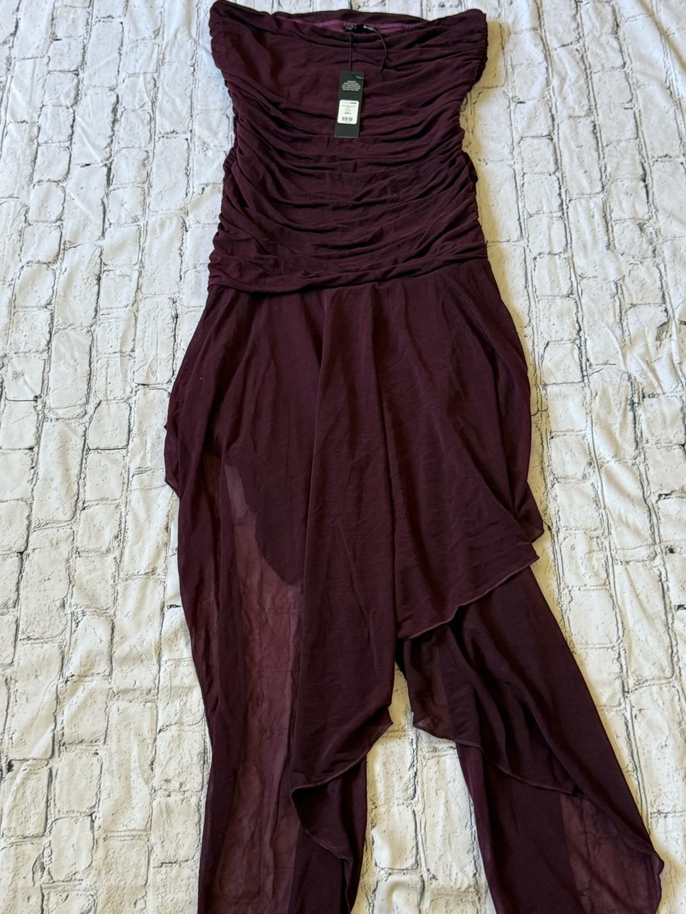 Maroon ruffle dress